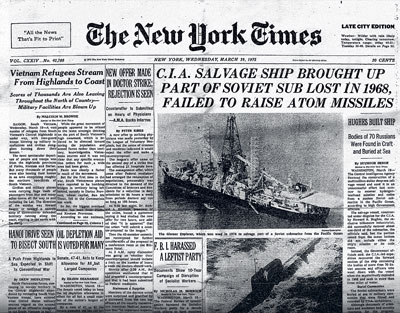 New York Times Article on The Glomar Explorer