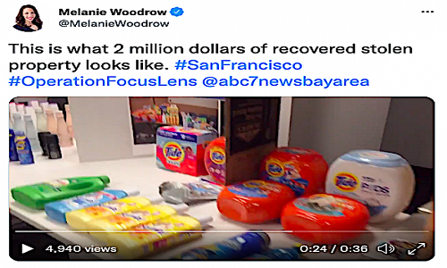 Part of the cops' haul from a fencing operation out of a Tenderloin camera repair shop. Twitter