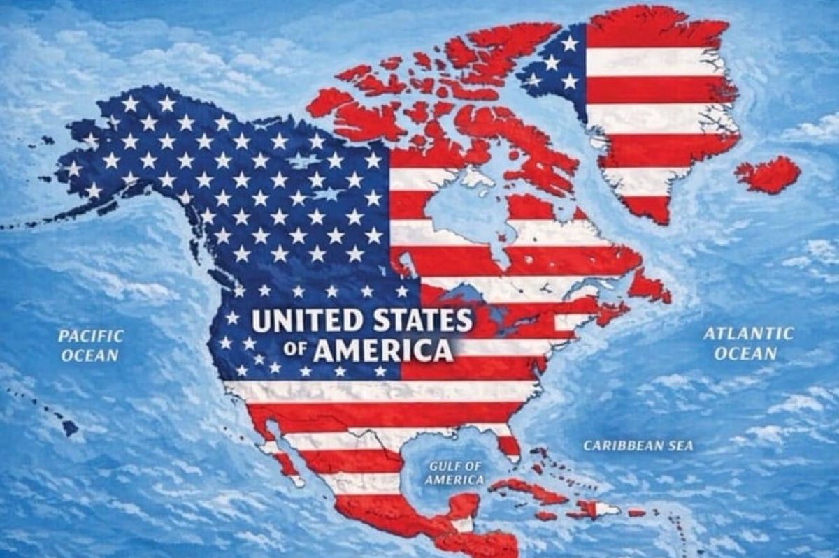 Trump Posts Map Depicting Canada, Mexico As Part Of US