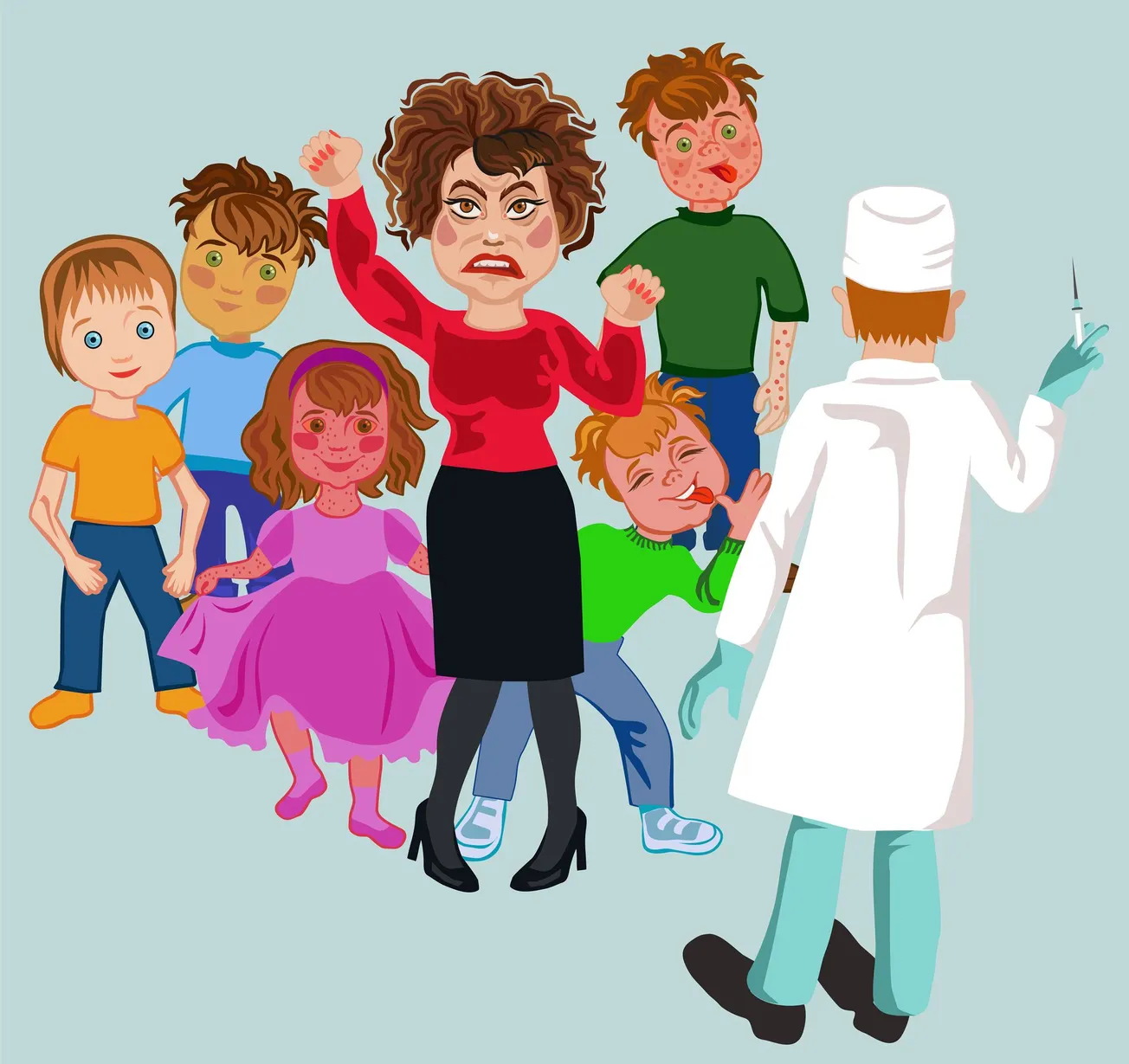 Vaccine Resistors Cartoon