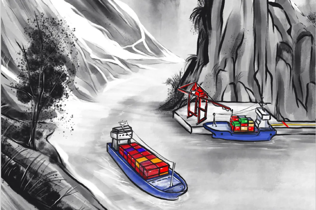 Graphic of Shipping and container ships