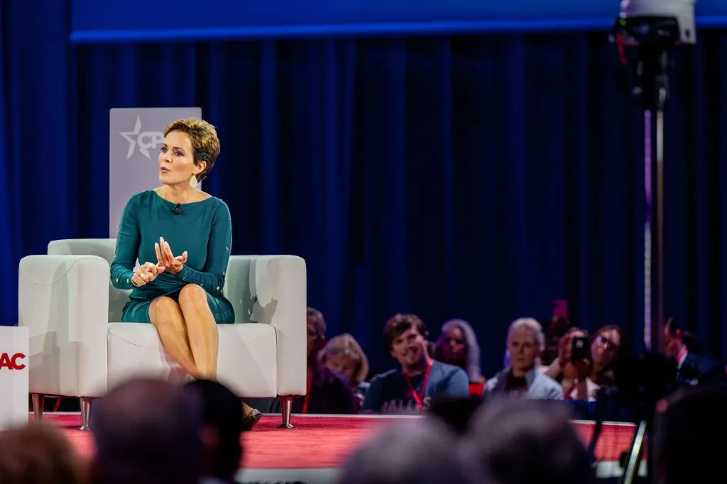 Republican nominee for Arizona governor Kari Lake speaks at the Conservative Political Action Conference CPAC