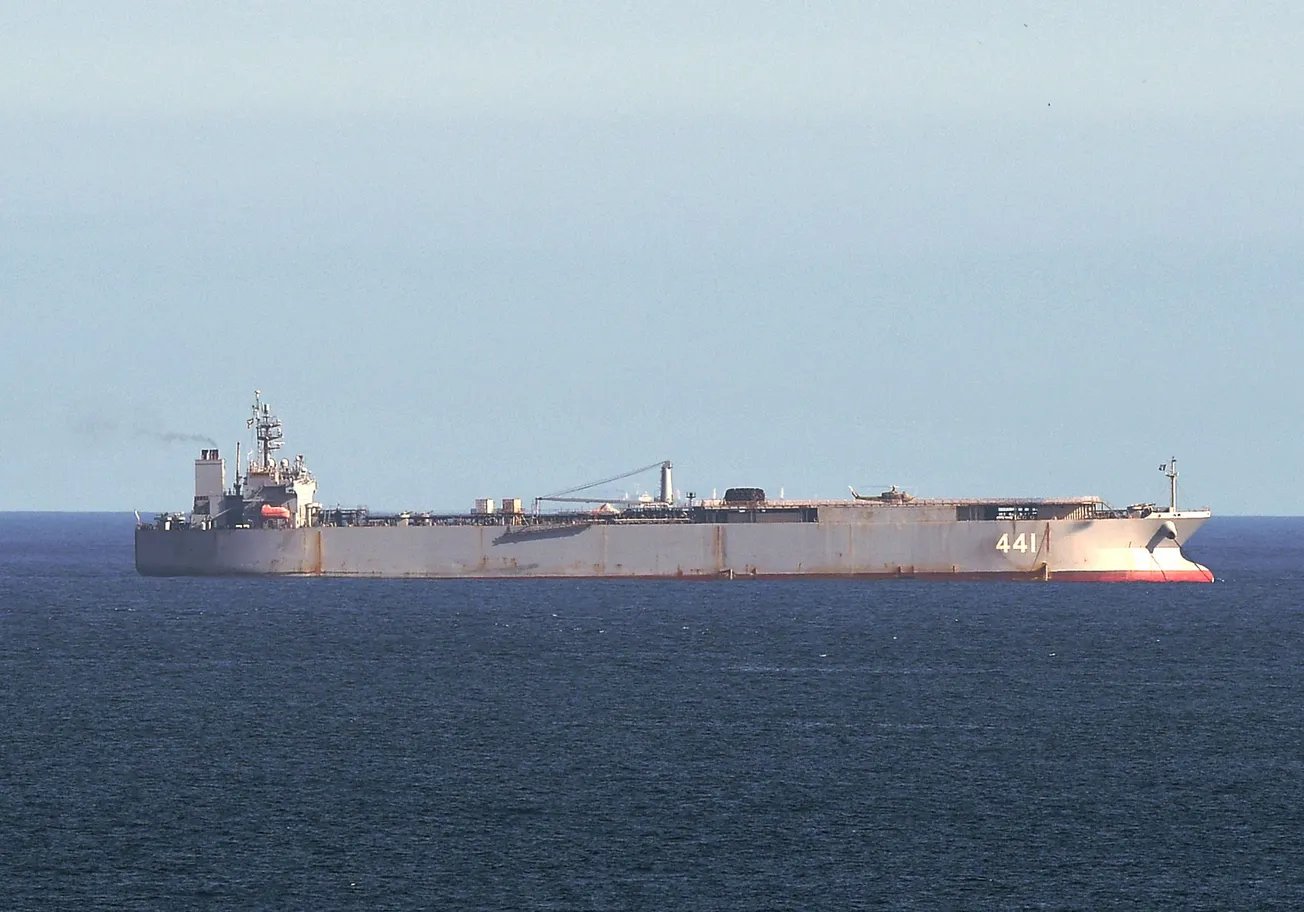 Iranian warship IRIS Makran sails on the coast of Rio de Janeiro, Brazil on February 27, 2023. 