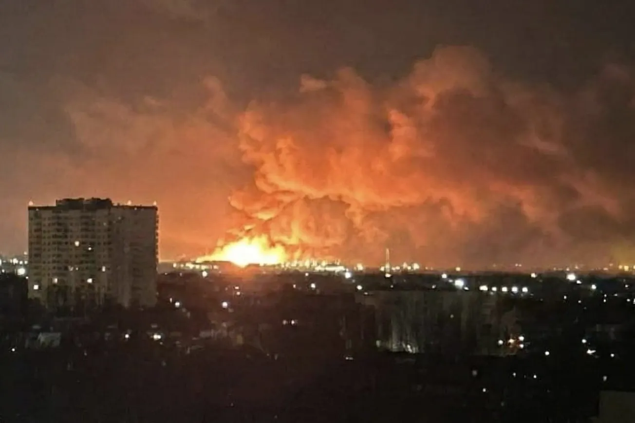 Ukraine Drone Strike Sets Major Russian Oil Refinery Ablaze
