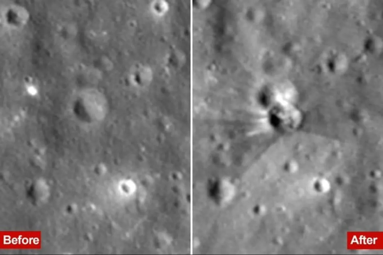 NASA Releases Before-And-After Images Of SpaceX Moon Crash