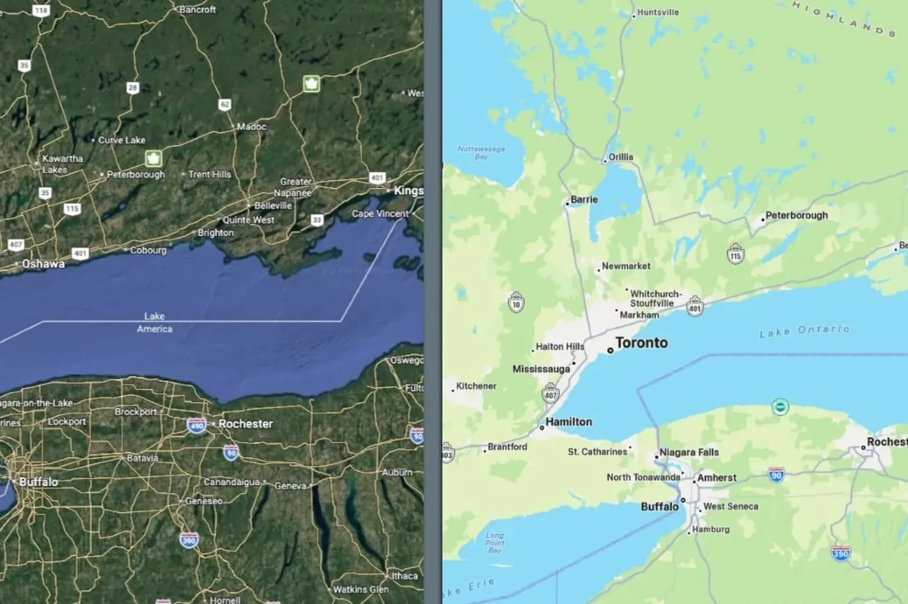 Canada Pushes Back As Google Maps Renames Lake Ontario