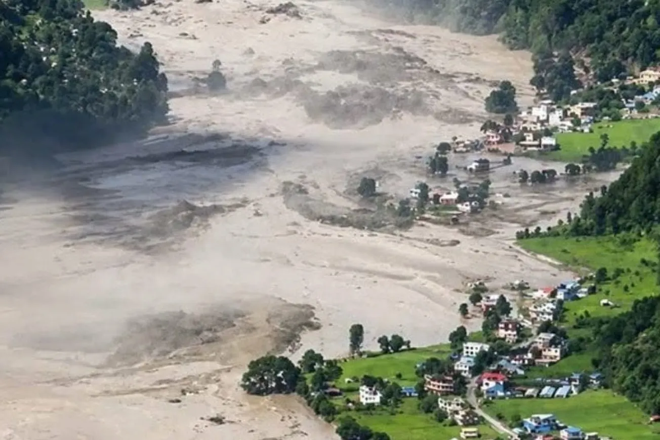 Watch: Flash Floods Gobble Up Tall Buildings In Nepal