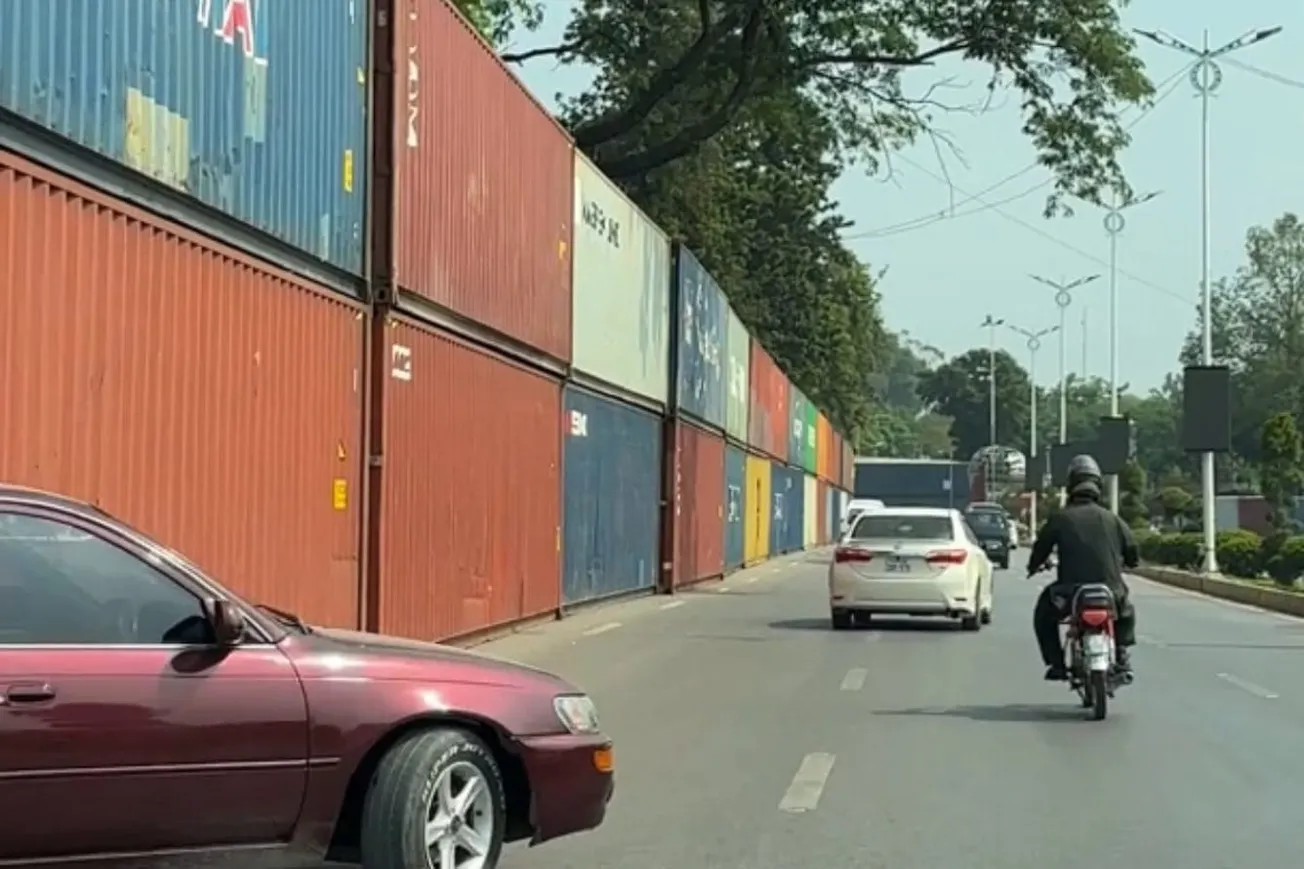 Watch: Pakistan's Capital Sealed: Shipping Containers Erected To Block Protests