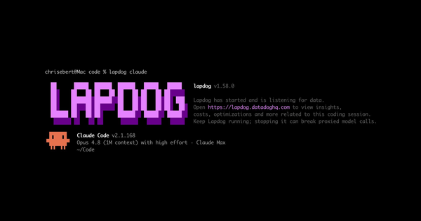 A screenshot of Datadog Lapdog instrumenting a Claude Code session