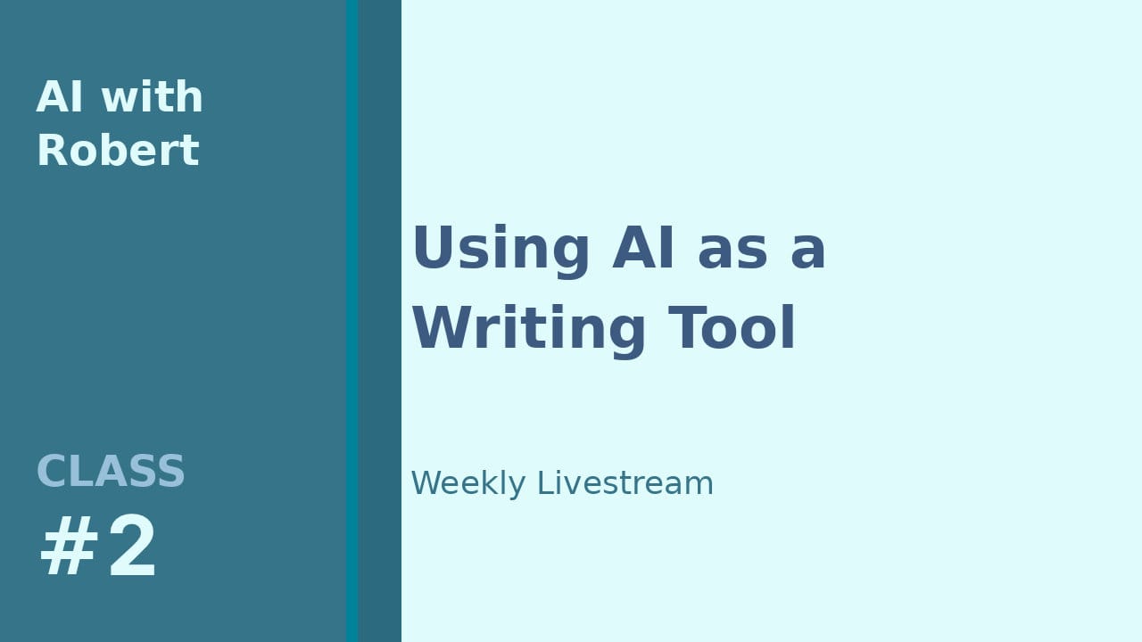 Using AI as a Writing Tool - Session 2: Working With Projects and Context