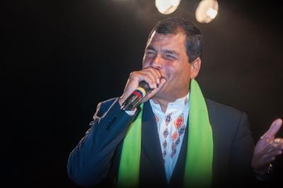 Rafael Correa claims victory, 2013.