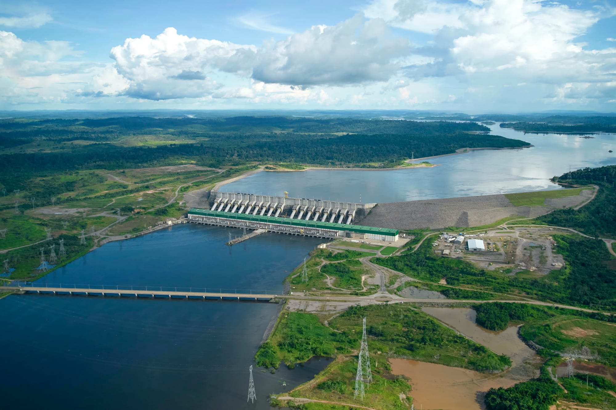 Barragem de Belo Monte no rio Xingu, no Pará