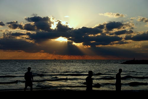 Sunset on Tel Aviv beach 7