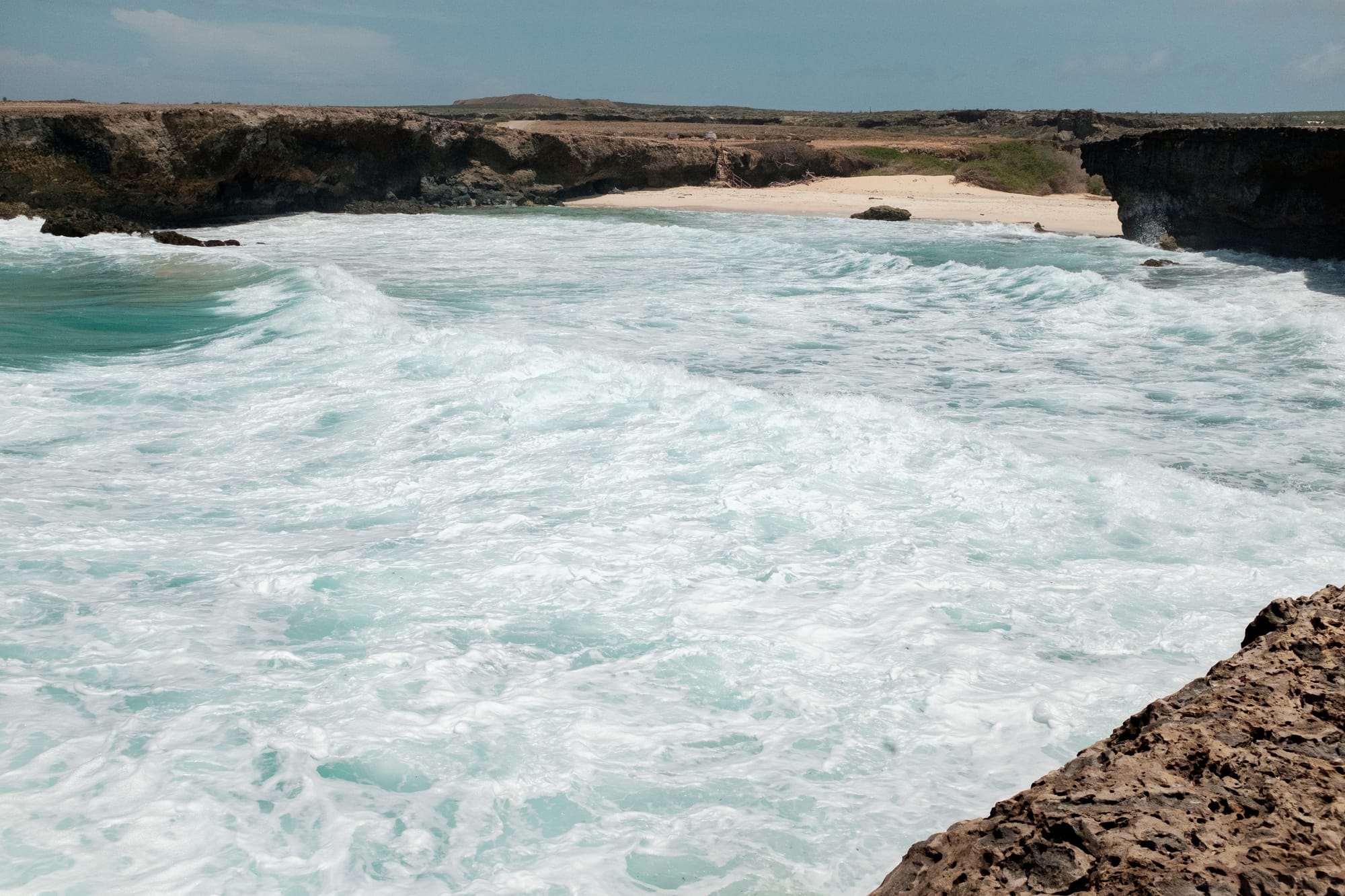 Praia ao sul da ilha de Aruba