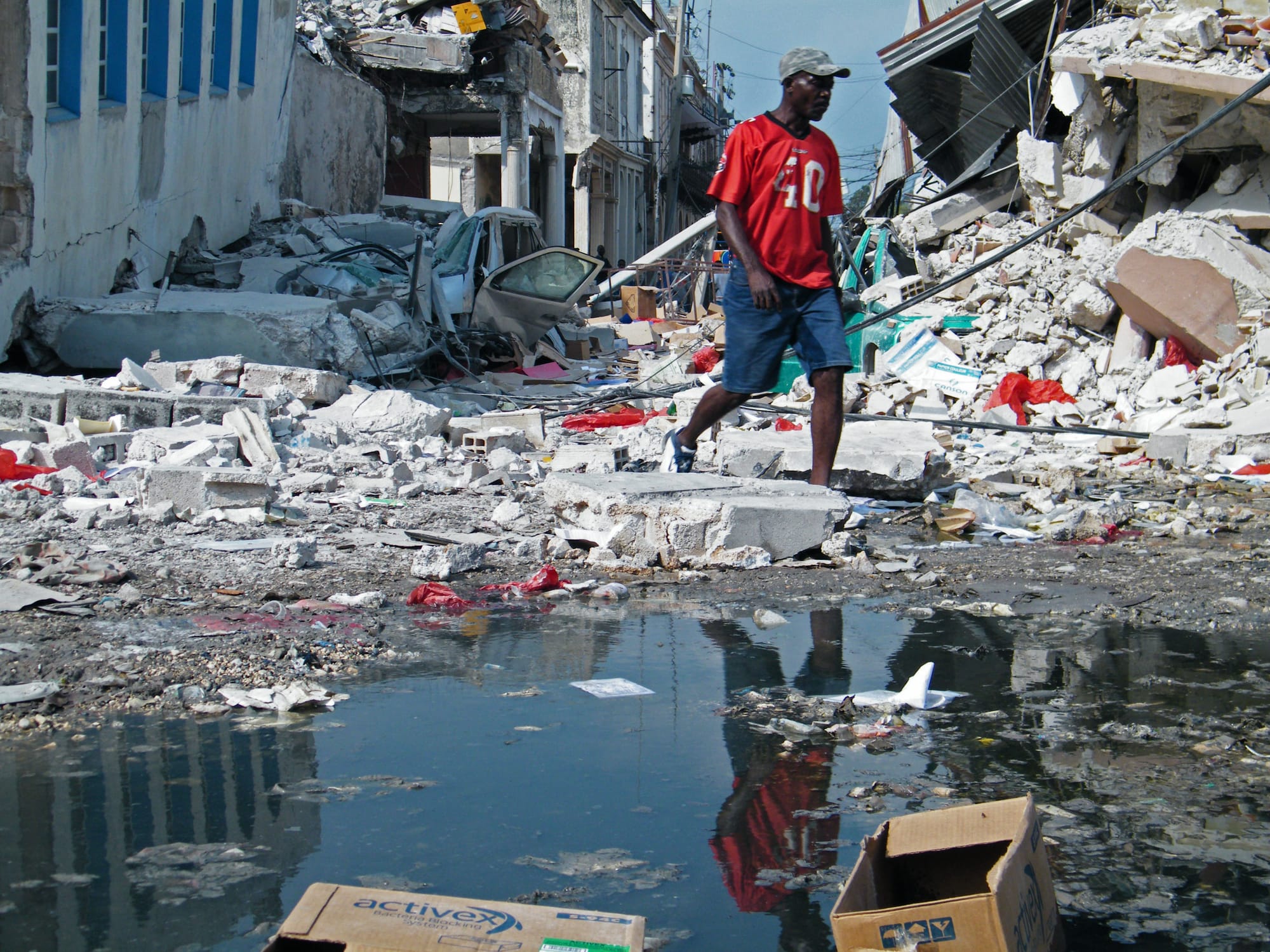 Escombros do terremoto de 2010