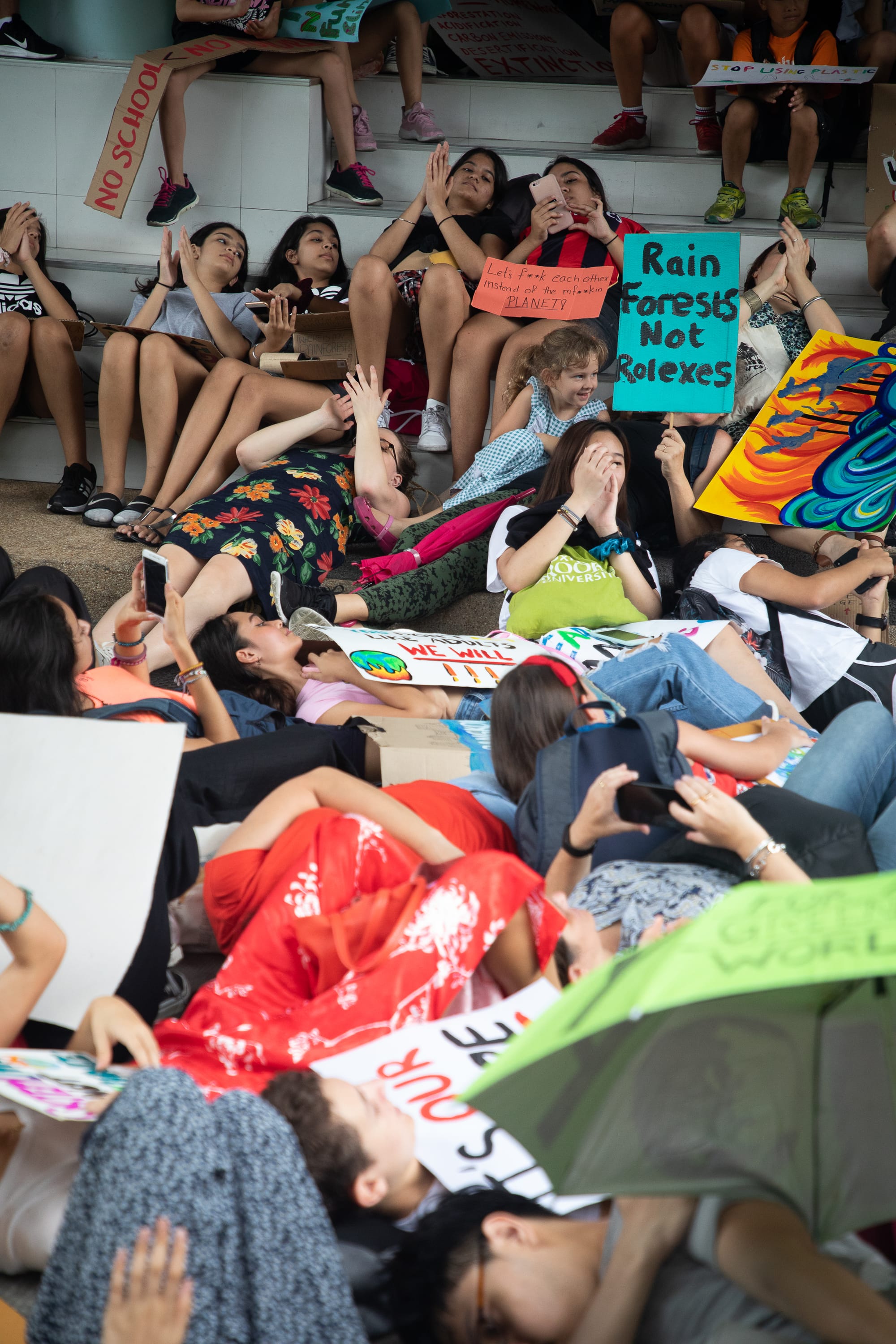 Bangkok global climate strike die-in 2019