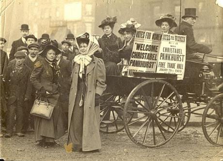 Copy of Christabel Pankhurst in Manchester_ UK_ 19 January 1909. Image_ Wikimedia Commons.jpg