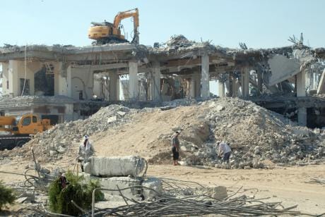 Destruction of an apartment block for Tashkent City project