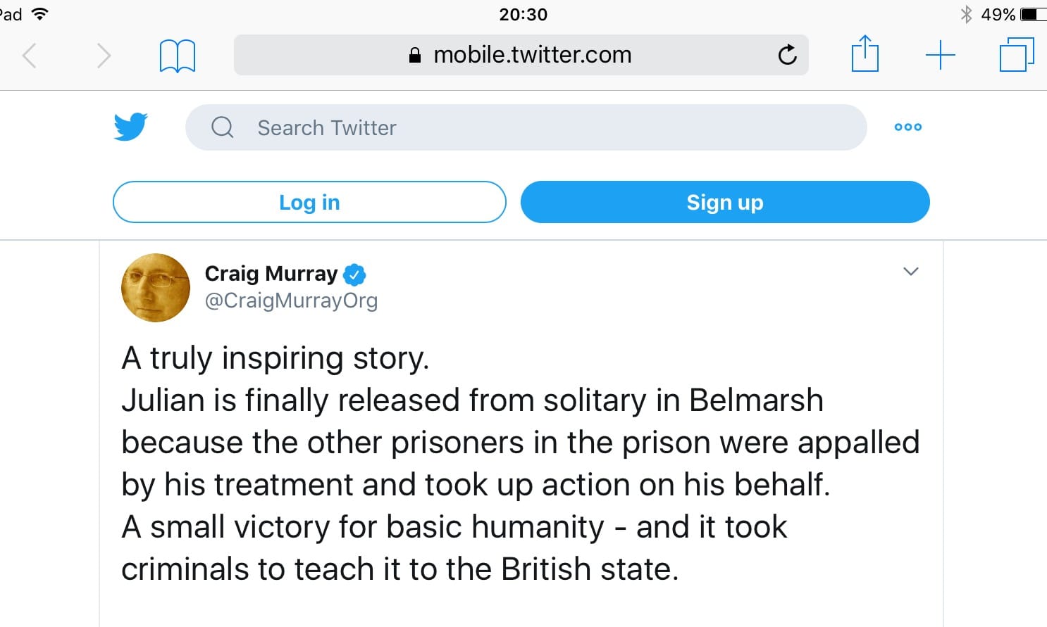 Craig Murray tweet