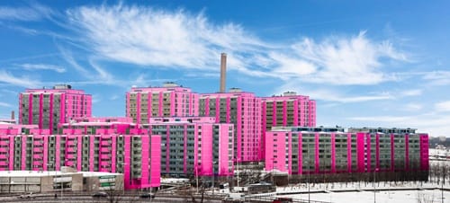 Picture of Merihaka, a neighborhood of Helsinki/Originally appeared in "Ylioppilaslehti". Photographer/Teemu Granström