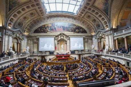View of the Parliment during the official April Revolution celebrations in Portugal. Gonçalo Silva Demotix_0_0.jpg