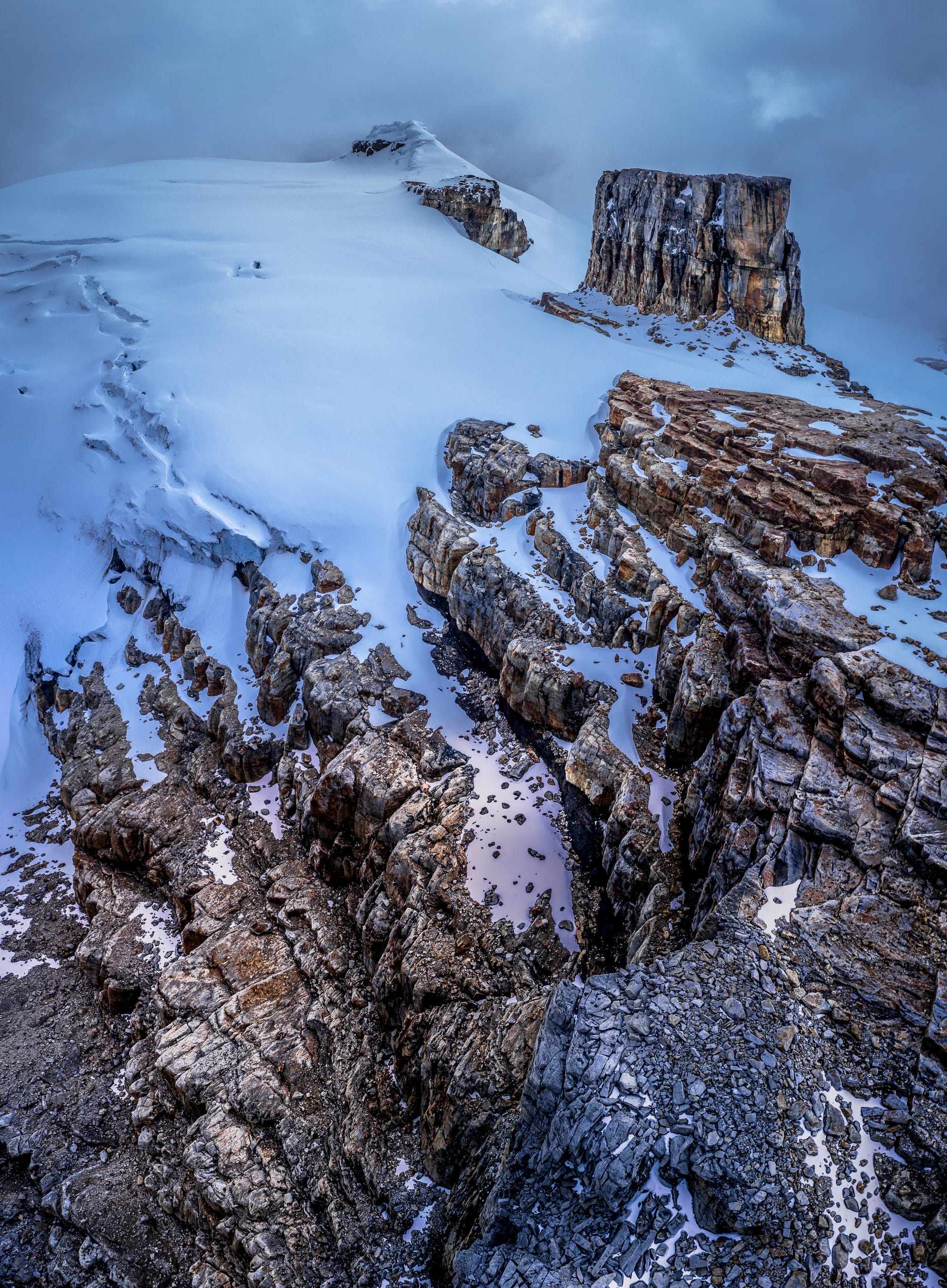 Zizuma, Sierra Nevada del Cocuy, Púlpito del Diablo e Pan de Azúcar da Laguna Grande de la Sierra