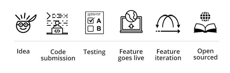 The code development cycle.