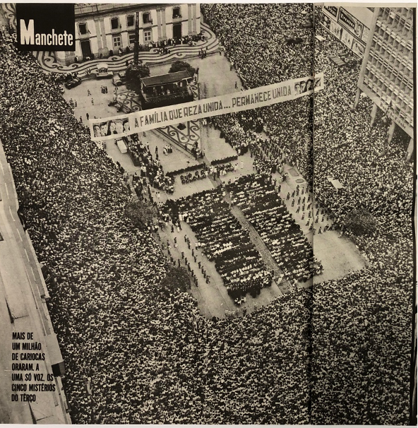 Cruzada del Rosario en Familia en Río de Janeiro, portada de la revista Manchete