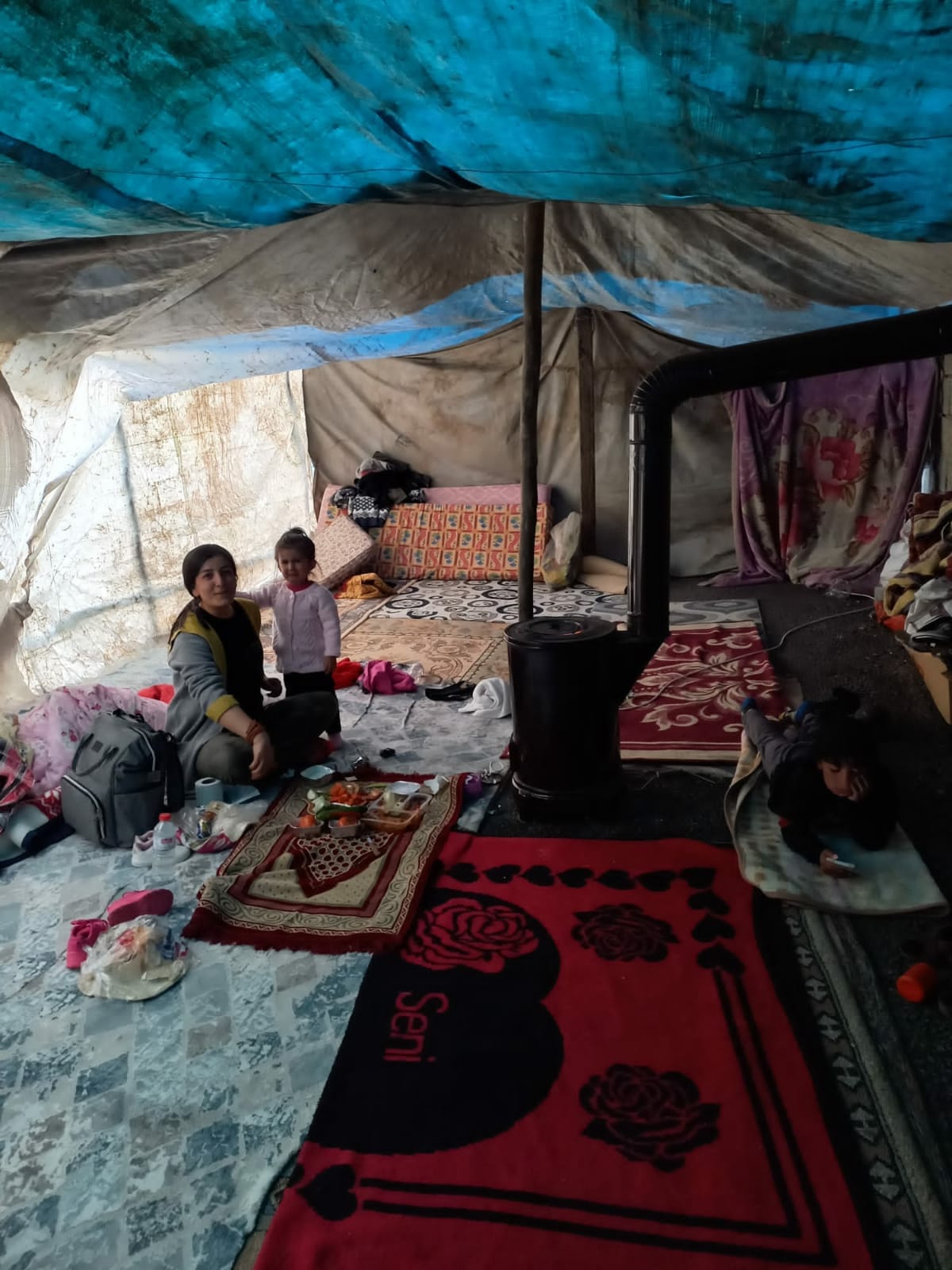 Mahir Harmancı's family are living in a tent in Türkiye