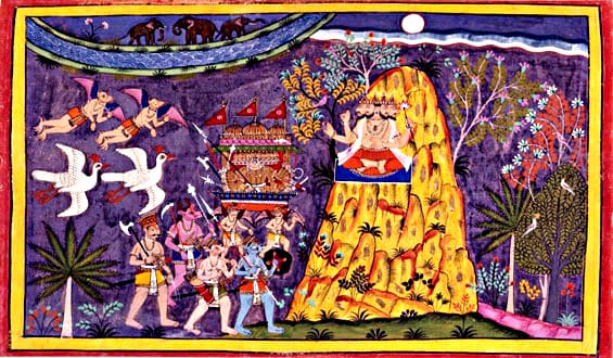 ravana visits the moon