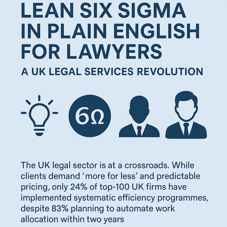 Lean Six Sigma in Plain English for Lawyers: A UK Legal Services Revolution