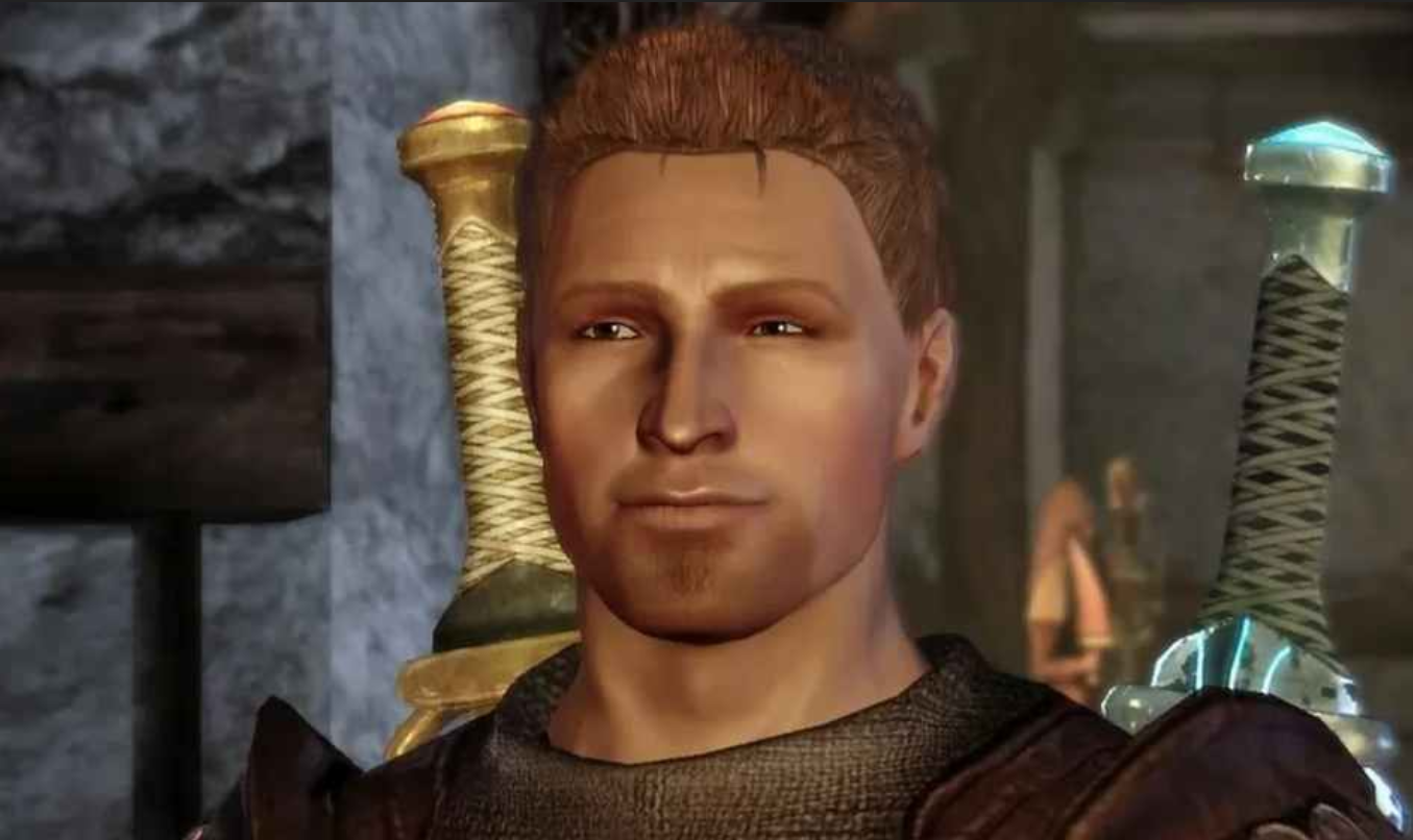 Screenshot of Alistair Theirin as he appears in Dragon Age: Origins