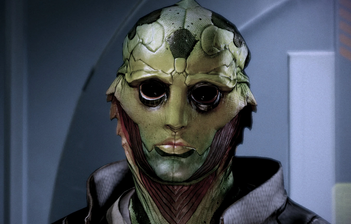 Screenshot of Thane Krios as he appears in Mass Effect 2