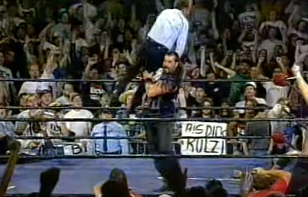 Raven, Richards, and the Pitbulls Take a Long Walk for the Sake of a 911 Chokeslam