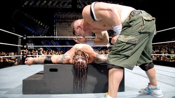 Against John Cena, Umaga Takes the Stairs