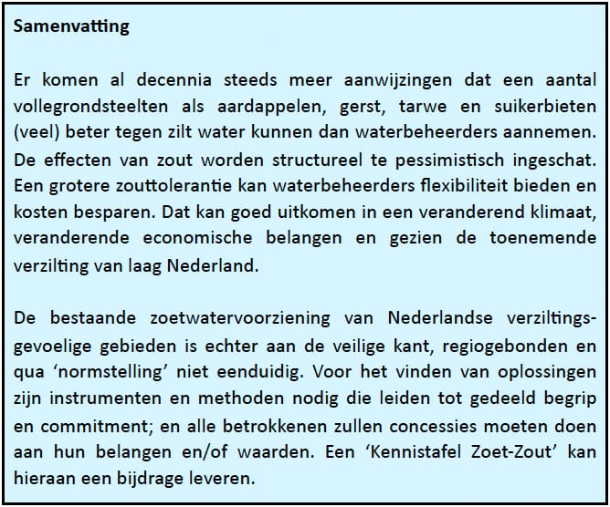 A9 Samenvatting Landbouw en zoutwater