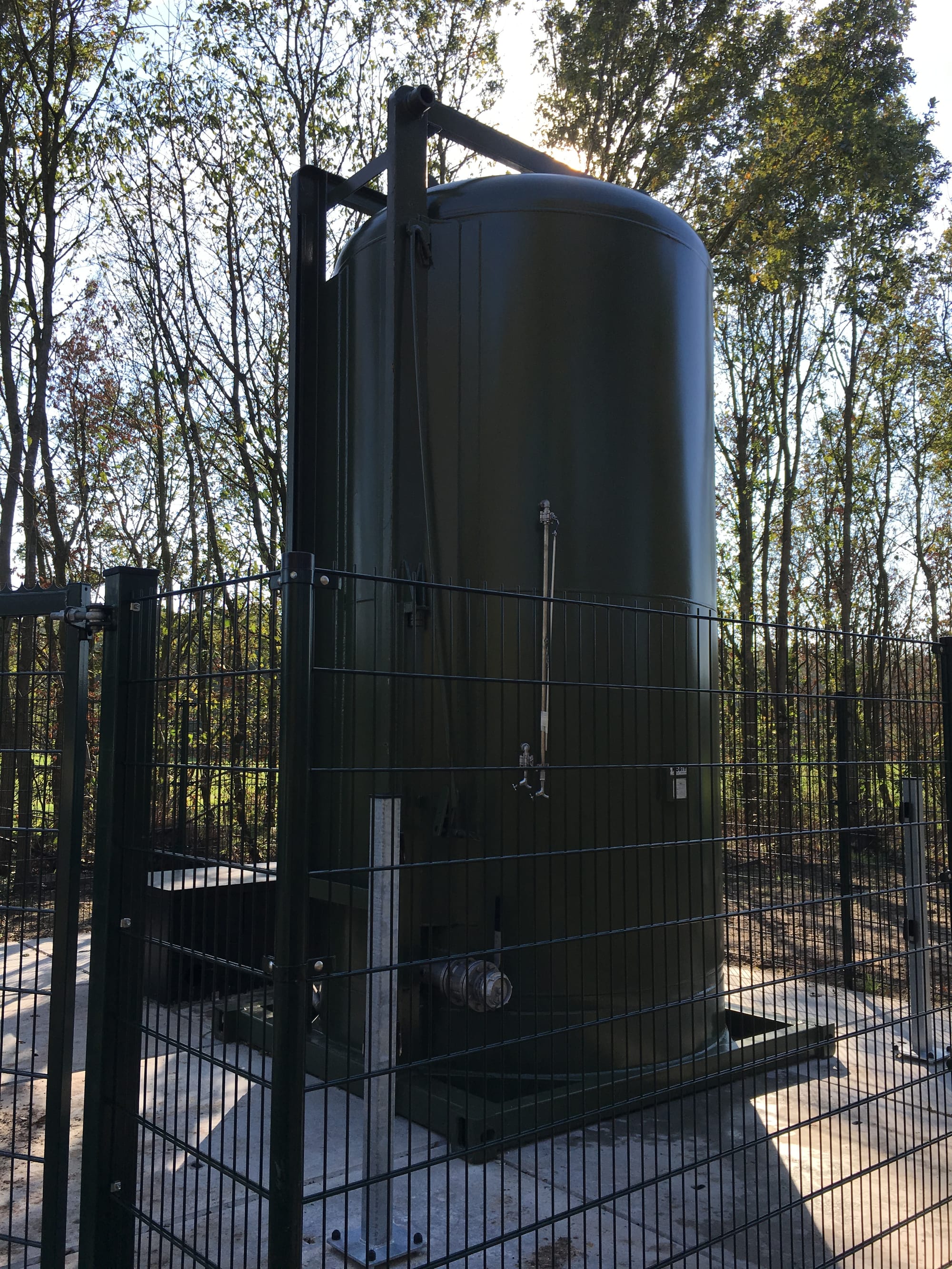 Afbeelding 1 mobiel actieve koolfilter op het anaerobe grondwater van bron 40