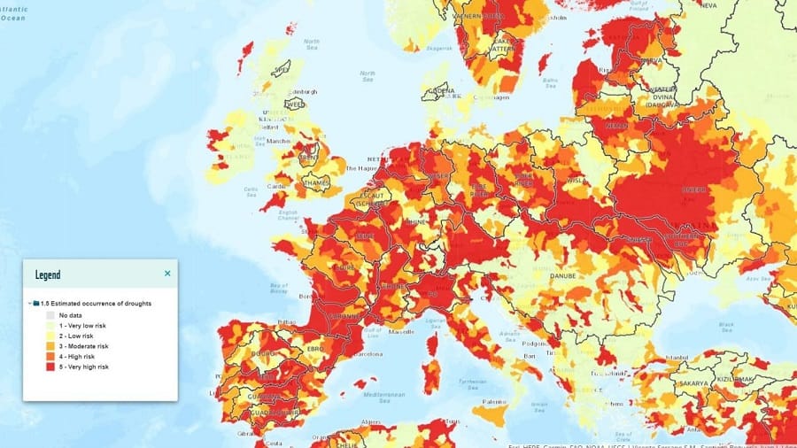 Droogte in EU lidstaten
