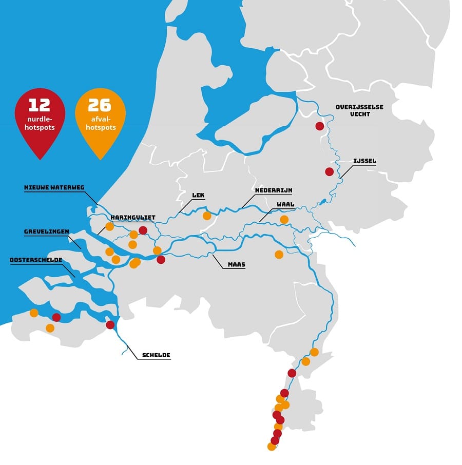 Kaart hotspots afval en nudles
