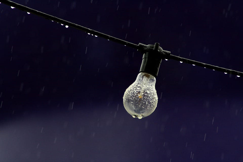 Light Raindrops Wire Bulb Water Rain Electric 2616487