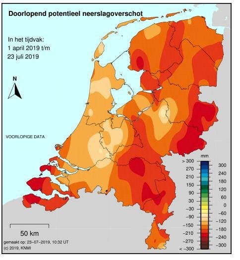 Neerslagtekort 23 juli