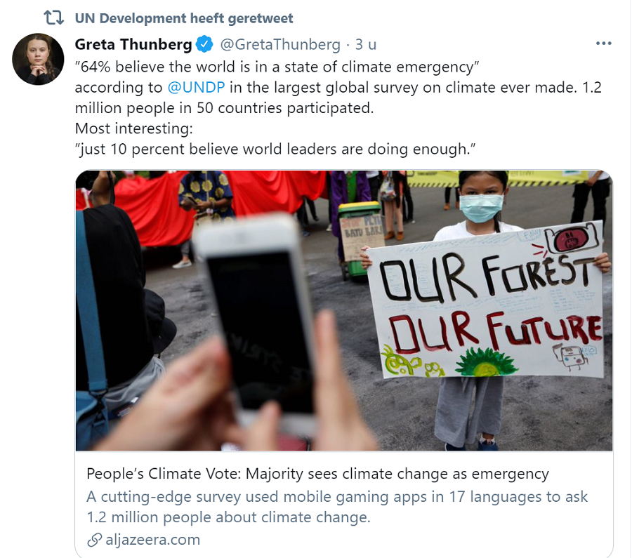 Tweet Greta Thunberg