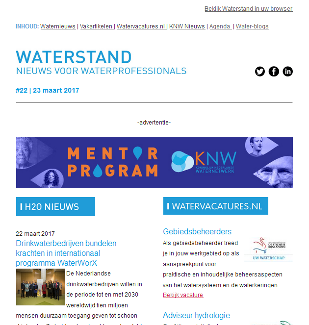 waterstand header