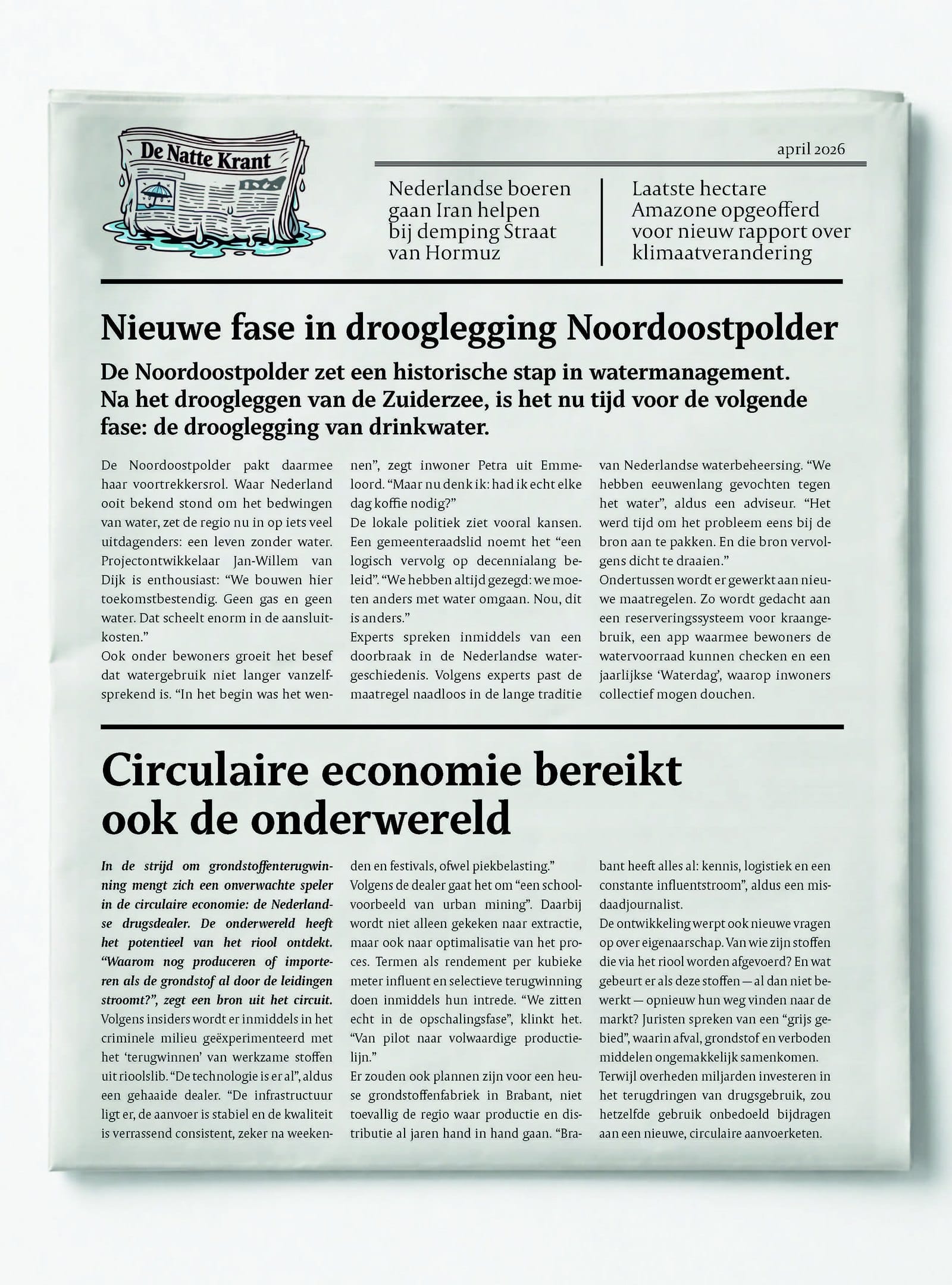 De Natte Krant, April 2026