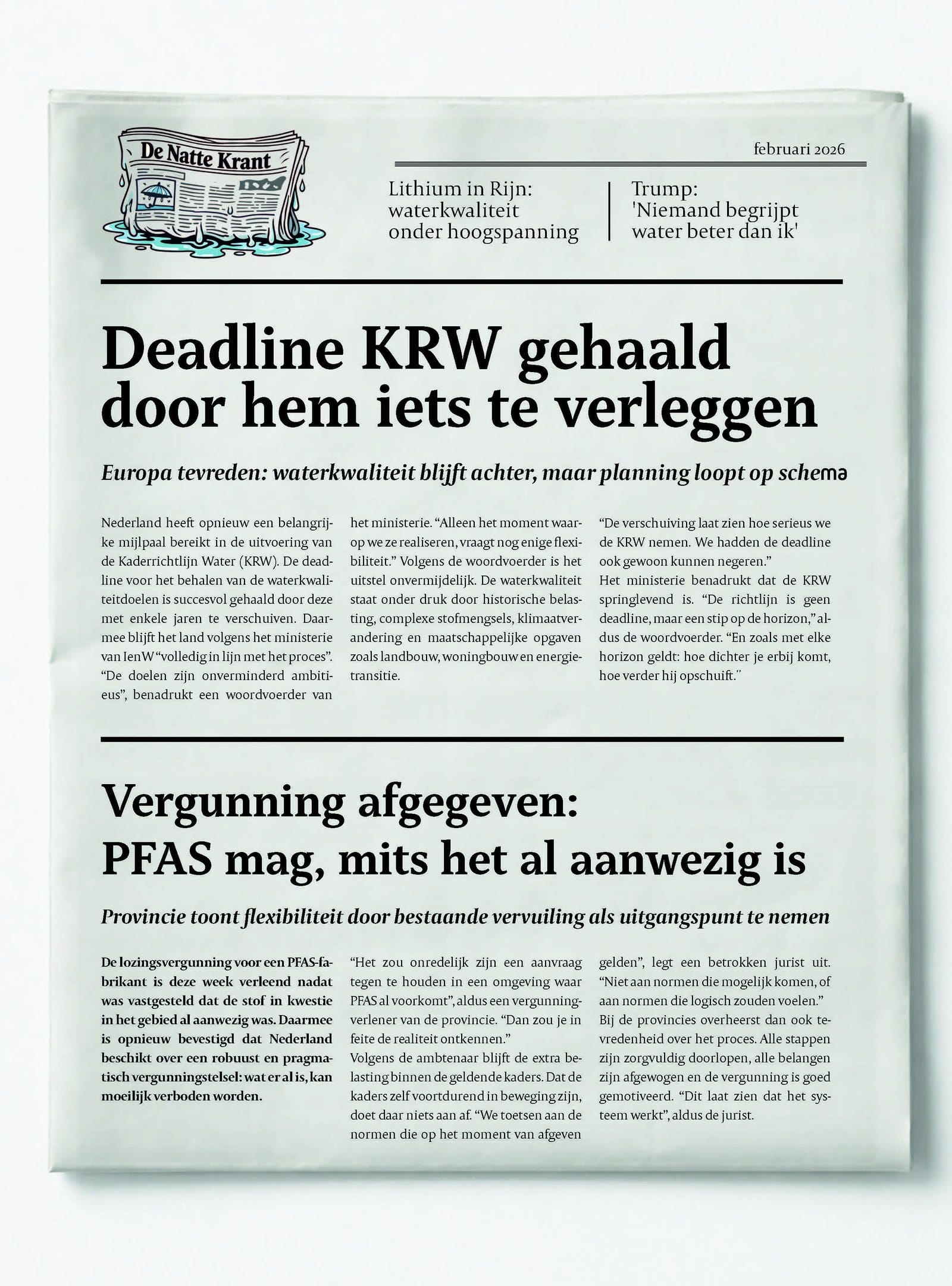 De Natte Krant, Februari 2026