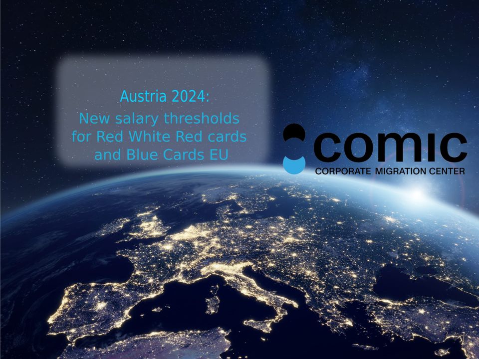 Austria – Immigration permit related remuneration thresholds for 2024