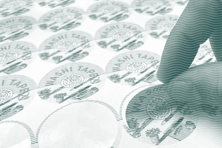 peeling labels for washi tape packaging
