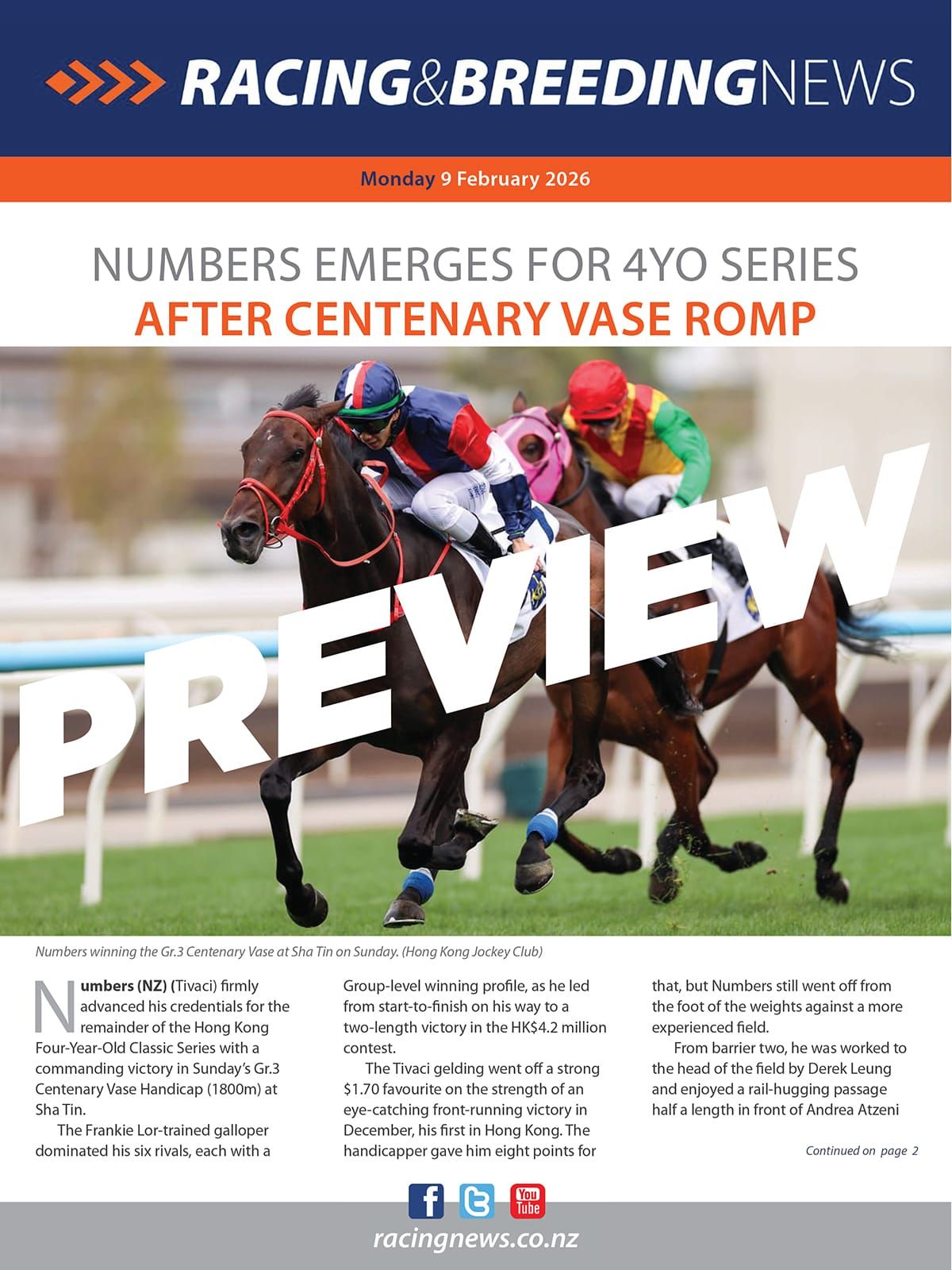 NZ Racing and Breeding News – 09 February 2026