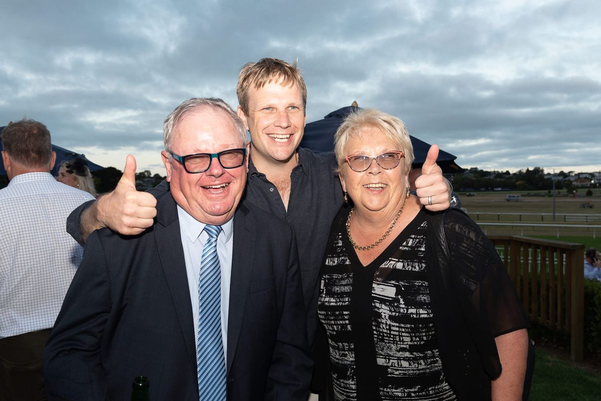Bjorn Baker flying stable flag at Rosehill