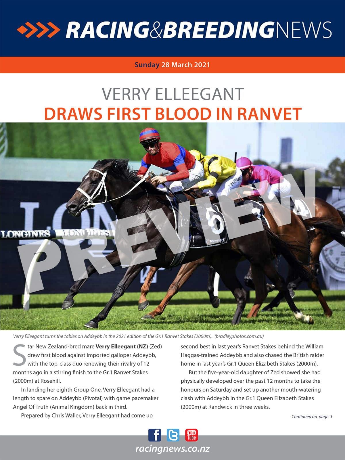 NZ Racing and Breeding News – 28 March 2021